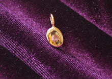 Load image into Gallery viewer, Pink Spinel Gold Stone Pendant Charm in Gold
