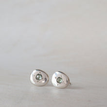Load image into Gallery viewer, Sapphire Cobblestone Earrings in Sterling Silver
