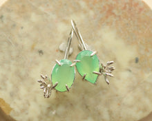 Load image into Gallery viewer, Chrysoprase Earrings in Sterling Silver
