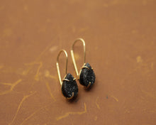 Load image into Gallery viewer, Gold Druzy Drop Earring
