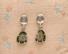 Load image into Gallery viewer, Tourmaline Earring in Gold and Silver
