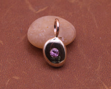 Load image into Gallery viewer, Pink Spinel Gold Stone Pendant Charm in Gold
