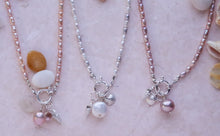 Load image into Gallery viewer, Pearl Charm Keeper Necklace in Sterling Silver
