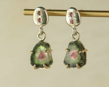 Load image into Gallery viewer, Tourmaline Earring in Gold and Silver

