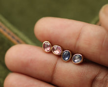 Load image into Gallery viewer, Sapphire Stud Earrings II in Gold

