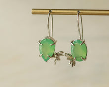Load image into Gallery viewer, Chrysoprase Earrings in Sterling Silver
