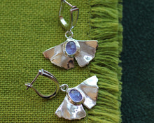 Load image into Gallery viewer, Tanzanite Gingko Earrings
