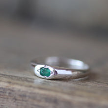 Load image into Gallery viewer, Emerald Signet Ring- Made-to-order
