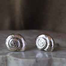 Load image into Gallery viewer, Seashell Earrings in Sterling Silver
