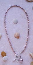 Load image into Gallery viewer, Pearl Charm Keeper Necklace in Sterling Silver
