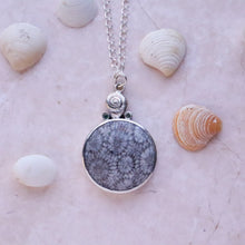 Load image into Gallery viewer, Fossilized Coral Necklace I in Sterling Silver

