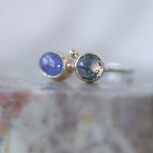 Load image into Gallery viewer, Twin Isle Ring with Tanzanite and Alexandrite in Gold and Silver

