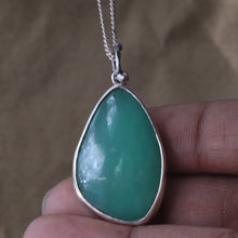 Load image into Gallery viewer, Chrysoprase Necklace in Sterling Silver
