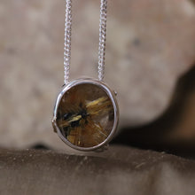 Load image into Gallery viewer, Star Rutilated Quartz Necklace in Sterling Silver
