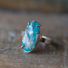Load image into Gallery viewer, Amazonite in Quartz Ring in Silver

