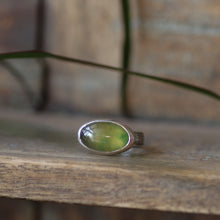 Load image into Gallery viewer, Sterling Silver Grossular Garnet Ring- Size 9
