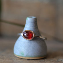 Load image into Gallery viewer, Gold and Silver  Garnet Ring - Size 7.75
