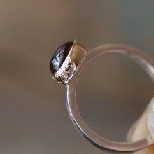 Load image into Gallery viewer, Gold and Silver  Garnet Ring - Size 7.75
