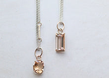 Load image into Gallery viewer, Morganite Necklace in Gold and Silver
