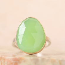 Load image into Gallery viewer, Chrysoprase Ring in Gold and Sterling Silver
