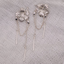 Load image into Gallery viewer, Hibiscus Stud Earring in Sterling Silver

