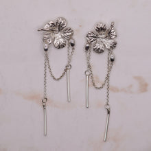 Load image into Gallery viewer, Hibiscus Stud Earring in Sterling Silver
