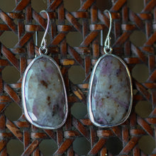 Load image into Gallery viewer, Sterling Silver Ruby Quartz Dangle Earrings
