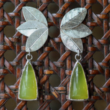 Load image into Gallery viewer, Idocrase Foliage Dangle Earrings in Sterling Silver
