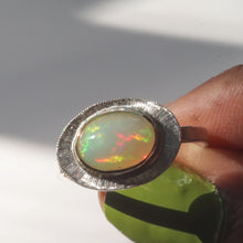 Load image into Gallery viewer, Gold and Silver Ethiopian Opal Soleil Ring
