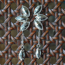 Load image into Gallery viewer, Pyrite Foliage Earrings in Silver
