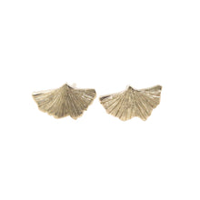 Load image into Gallery viewer, Gold Ginkgo Leaf Stud Earring
