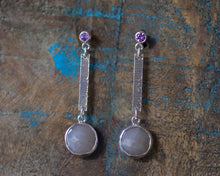 Load image into Gallery viewer, Sterling silver Sapphire Earrings
