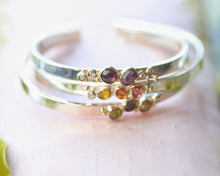 Load image into Gallery viewer, Sphene and Spinel Diamond Cuff Bracelet
