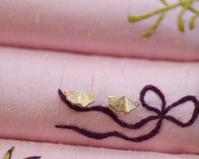 Load image into Gallery viewer, Gold Ginkgo Leaf Stud Earring
