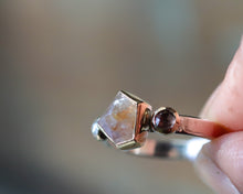 Load image into Gallery viewer, Sapphire and Diamond Ring in Gold and Silver
