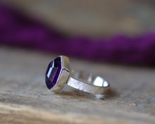 Load image into Gallery viewer, Sterling Silver Amethyst Ring- Size 6
