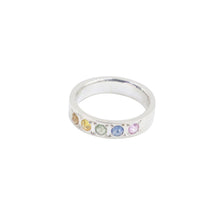 Load image into Gallery viewer, Sapphire Rainbow Padoo Ring in Sterling Silver
